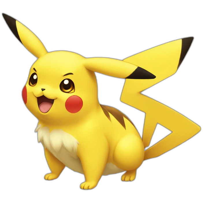 Pikachu sur Salamèche emoji
