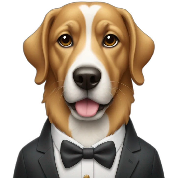 A dog with a suit on emoji