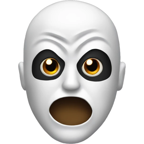 Scary masked man emoji