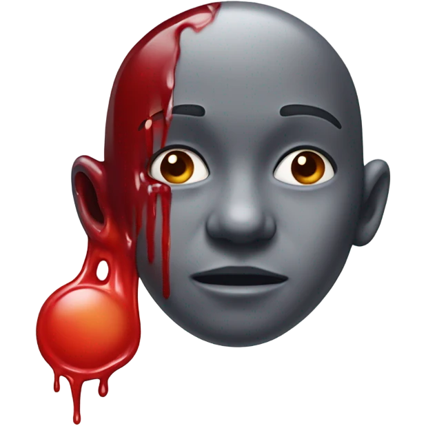 blood from ears emoji