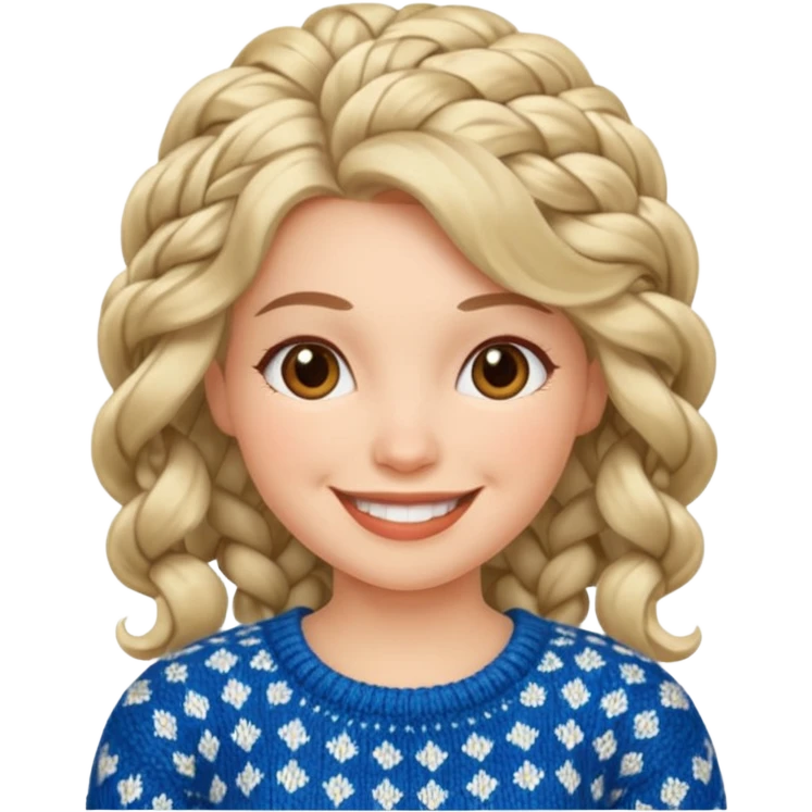 Knitted hair woman emoji