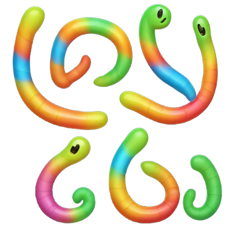 gummy worm  emoji