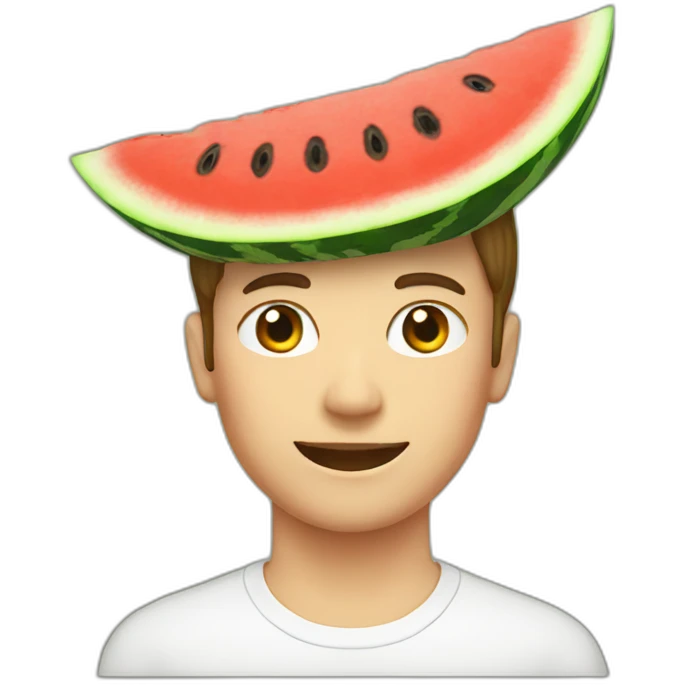 watermelon on the head emoji