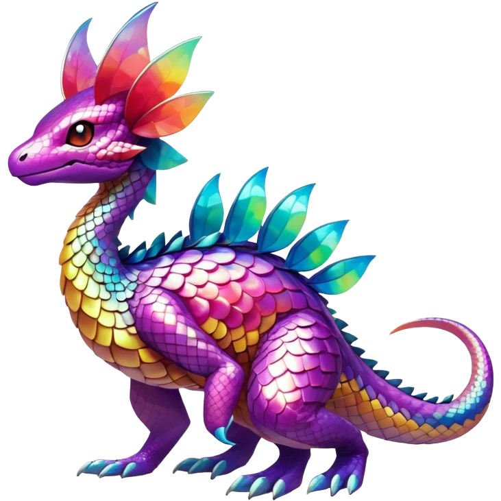Shiny Exotic Pokémon-Fakémon-hybrid-creature (full body) emoji