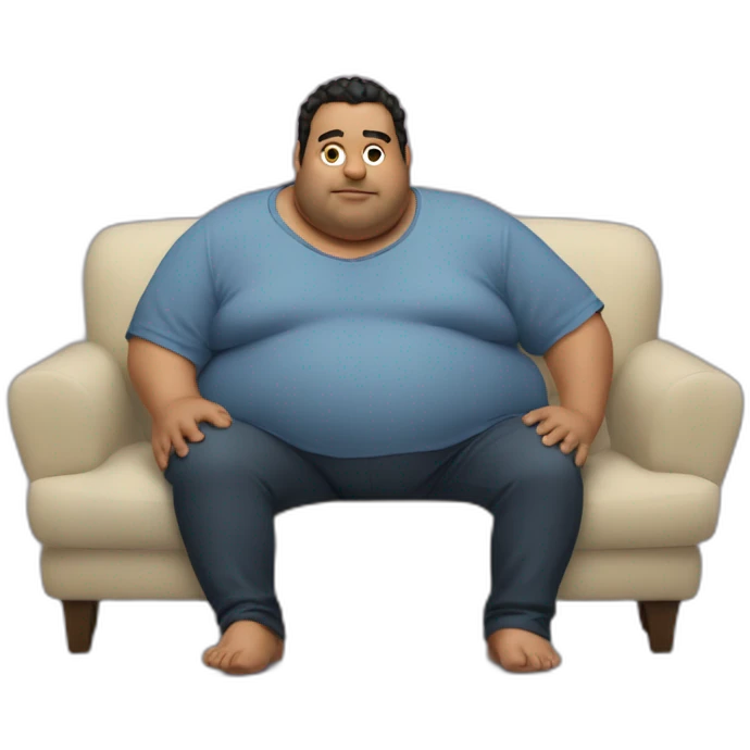 fat Oussama amar on a couch emoji