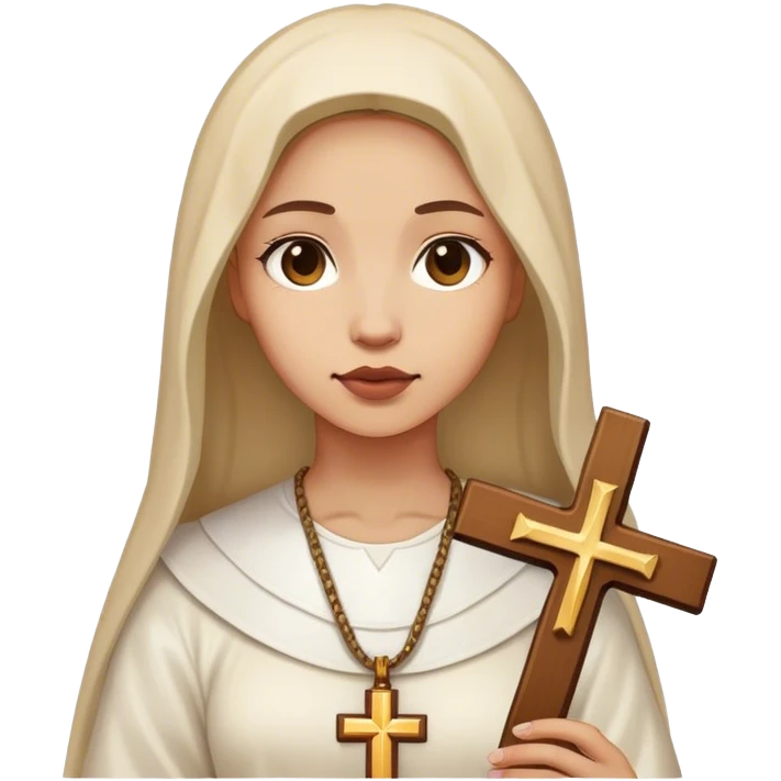 woman catholic cross emoji