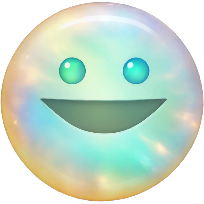 opal gemstone smile face emoji