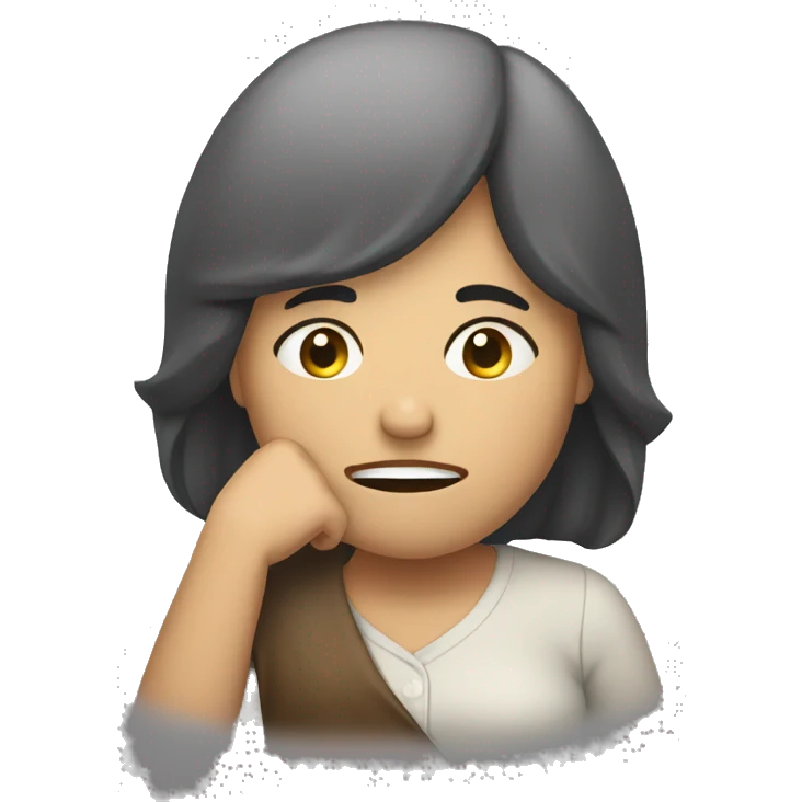 woman have stomach ache emoji