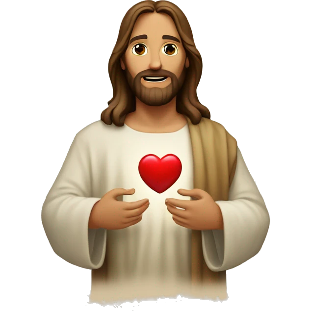 Jesus christ with a heart in his hands  emoji