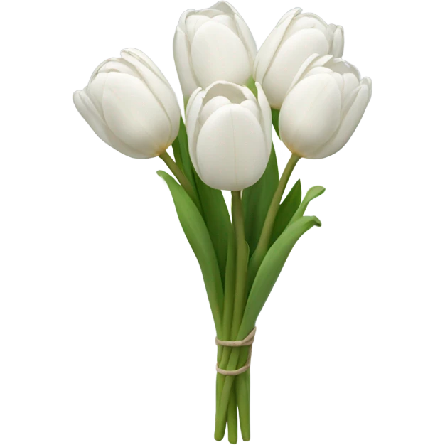 white tulip bouquet emoji