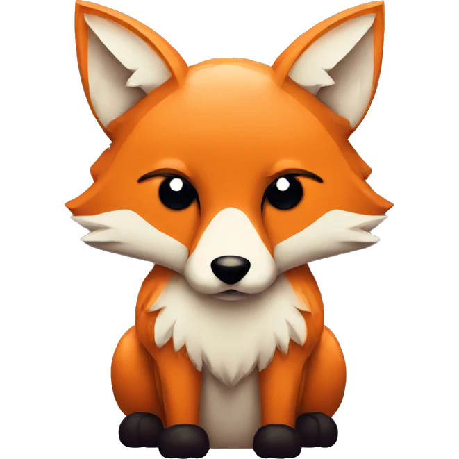 8bit styled sad fox emoji