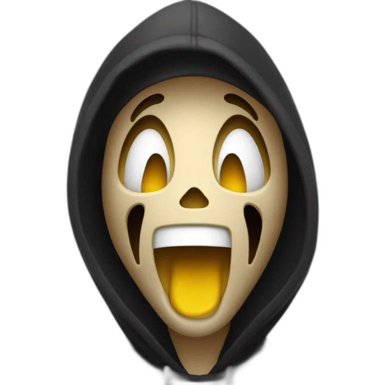 ghostface-masc Movie Scream with a black hoodie emoji
