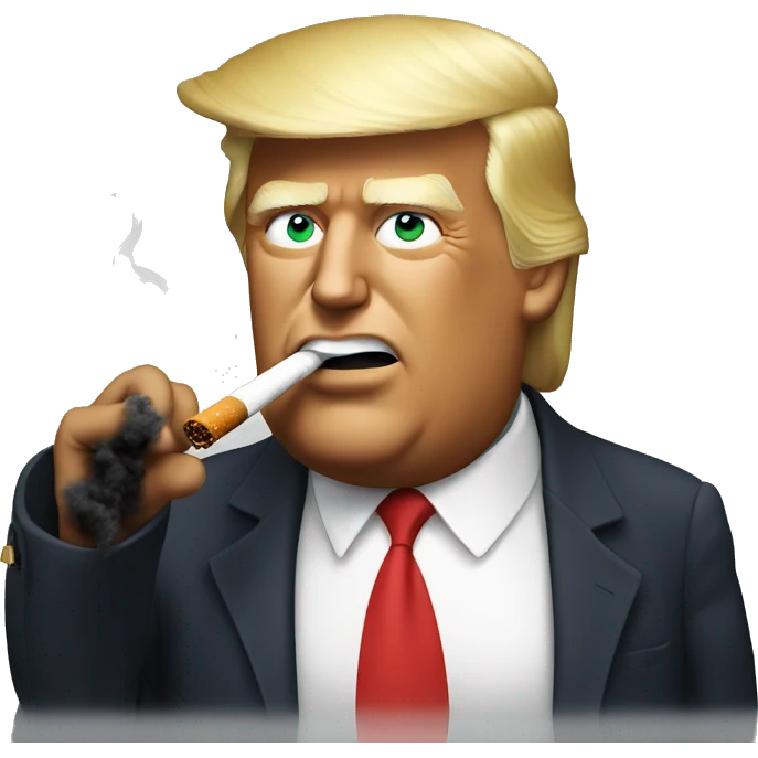 Donald trump smoking a cigs  emoji