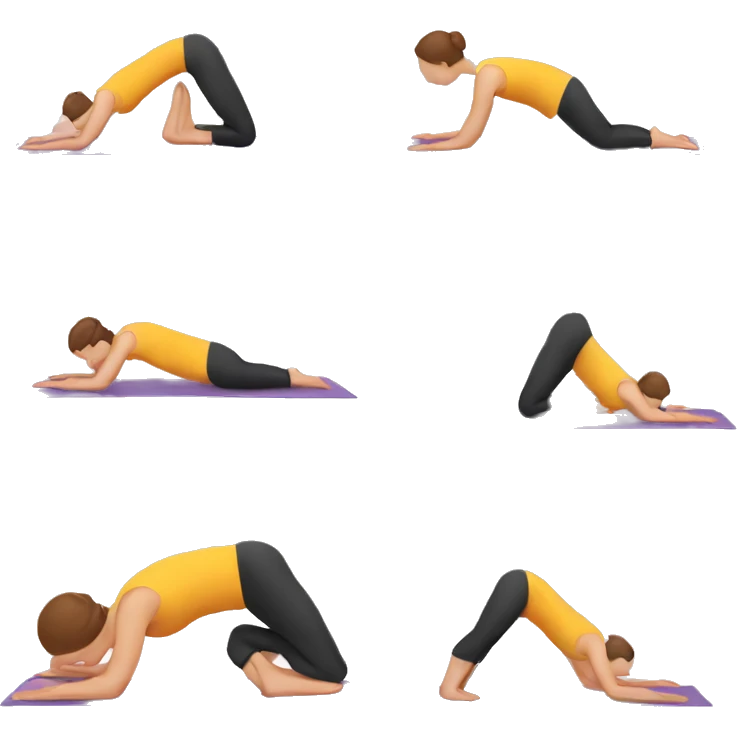 Downward dog in yoga emoji