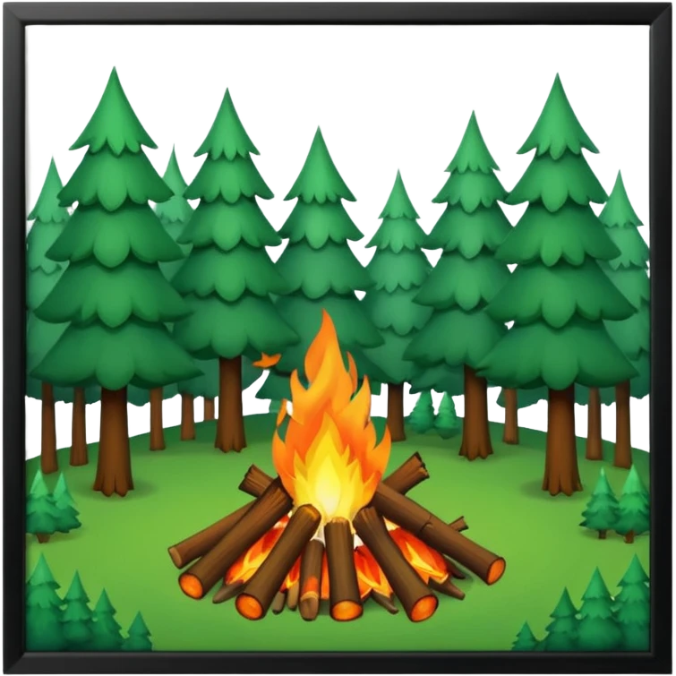 forest 🌲and bonfire 🔥 emoji