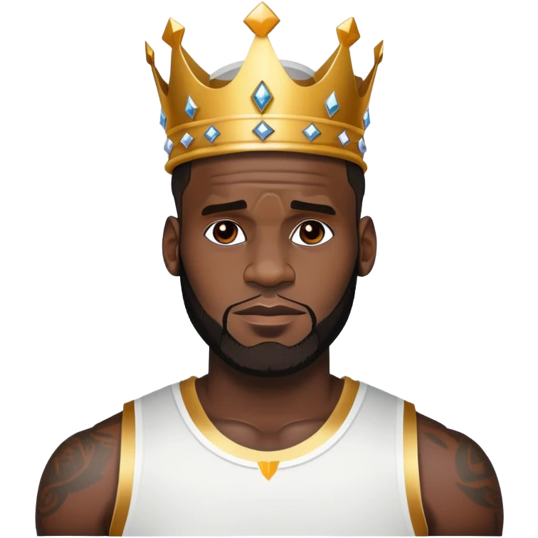 LeBron James with his signature crown emoji
