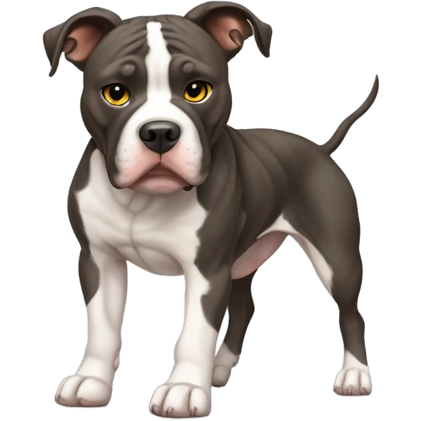 American pitbull terrier dark brindle emoji