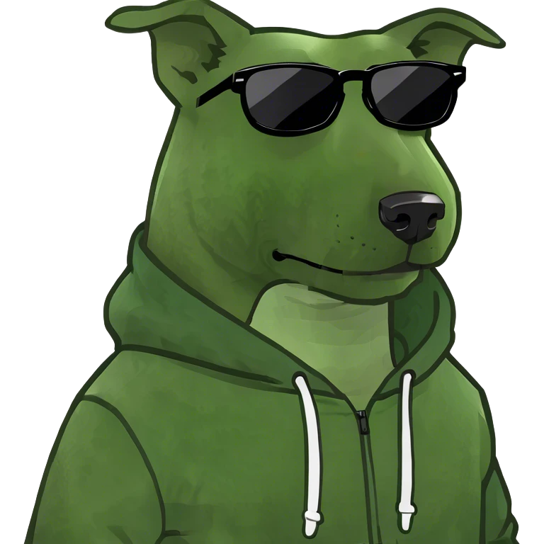 Dog wearing a hoodie emoji
