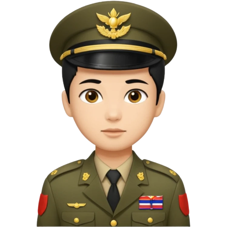 thai soldier short hair emoji