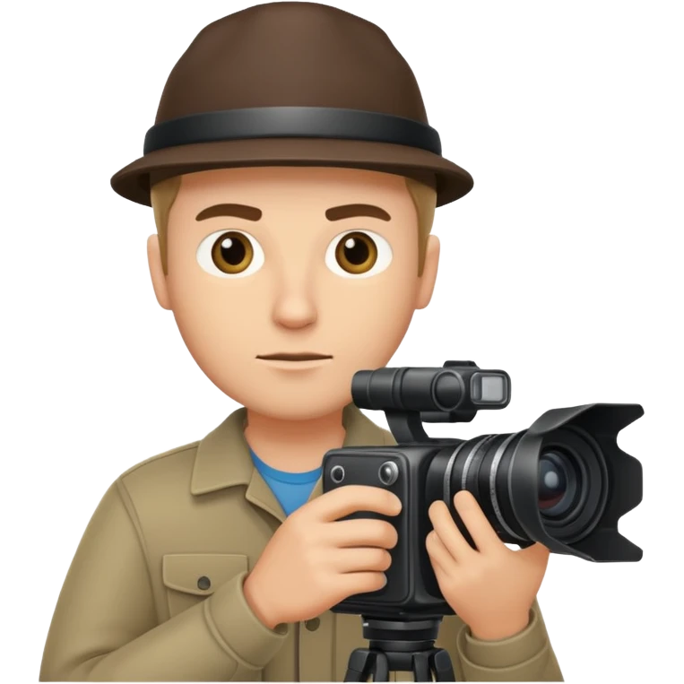 newsroom, cameraman emoji