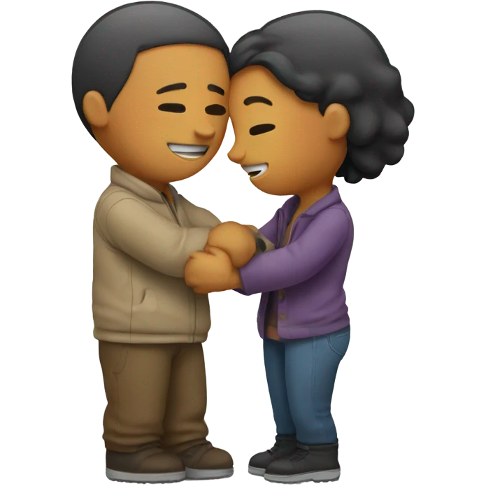 A couple hugging each other emoji