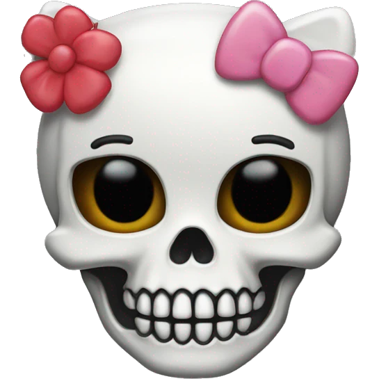 Hello kitty skull emoji