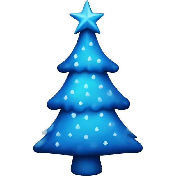 Blue Christmas tree emoji