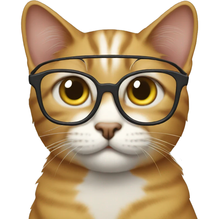 cat wearing glasses  emoji