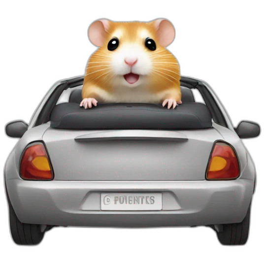 hamster dans une voiture emoji