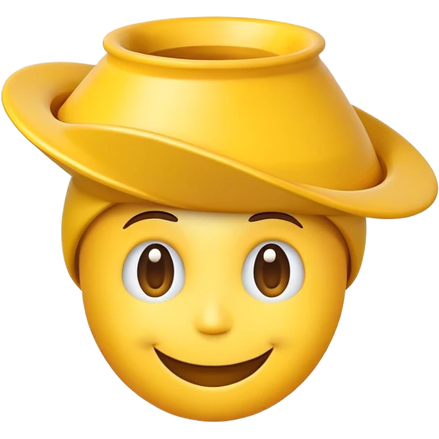 Emoji with upside down funnel on head emoji