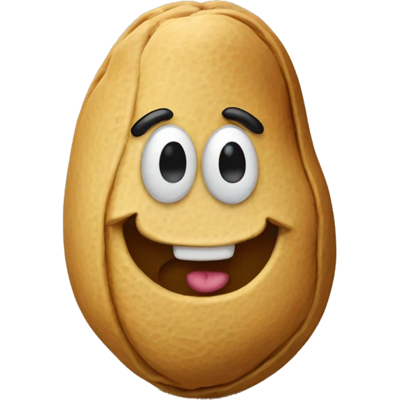 Peanut with a smiley face  emoji