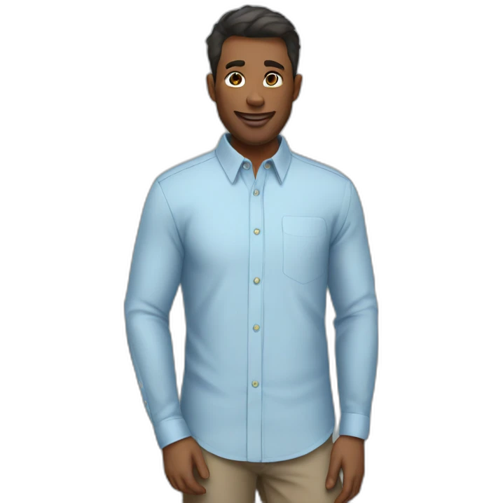 button-down sleeved shirt emoji