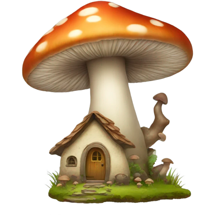 Mushroom house emoji