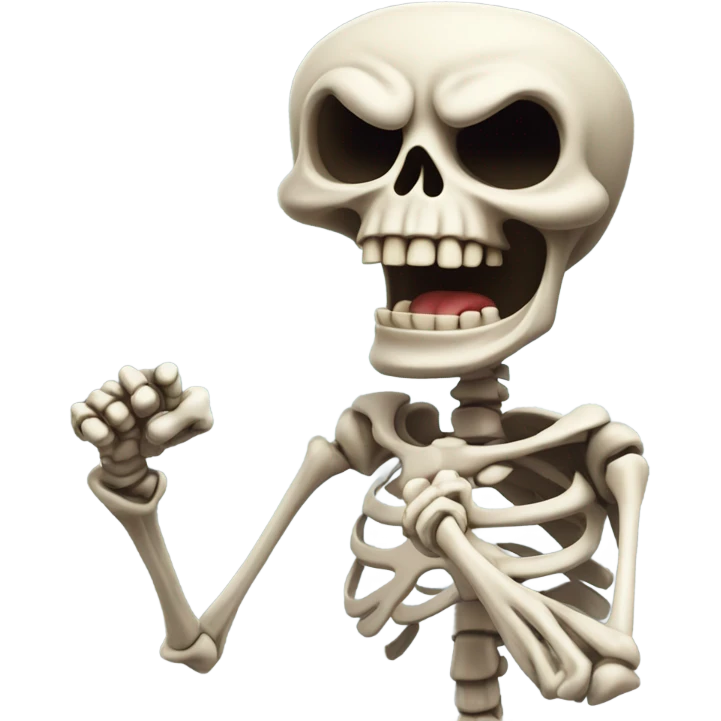 Skeleton angry emoji