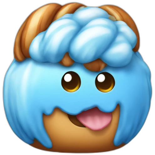 blue cinnamonbun emoji
