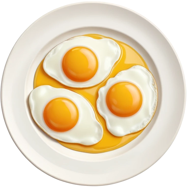 Two fried Eggs in a plate emoji