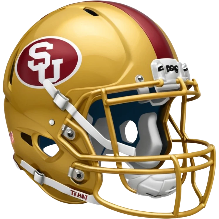 College football player helmet in gold color emoji