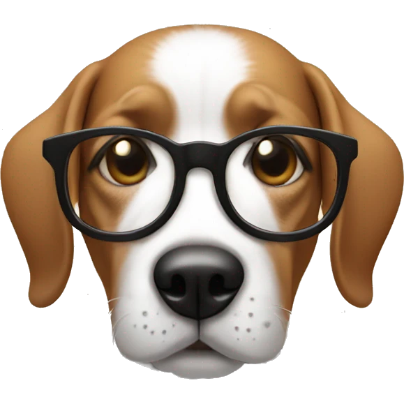 dog with nose glasses emoji