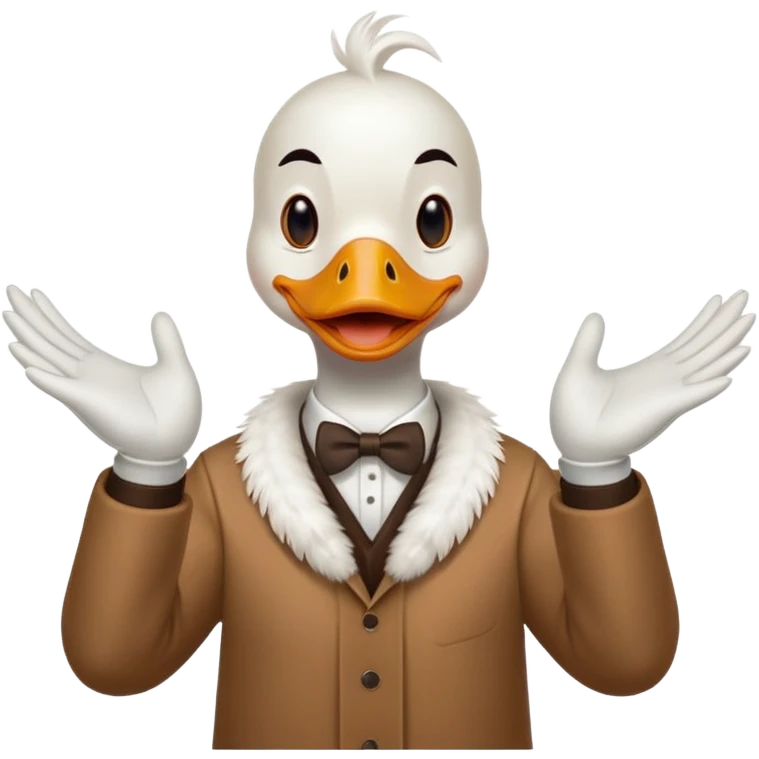 Duck flipping off person with both hands emoji