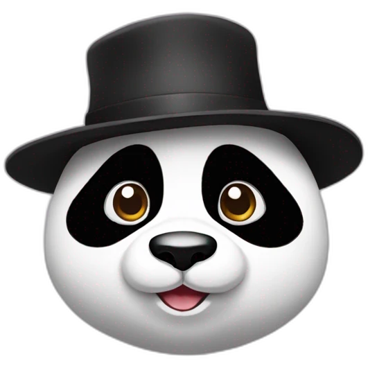 panda with hat emoji