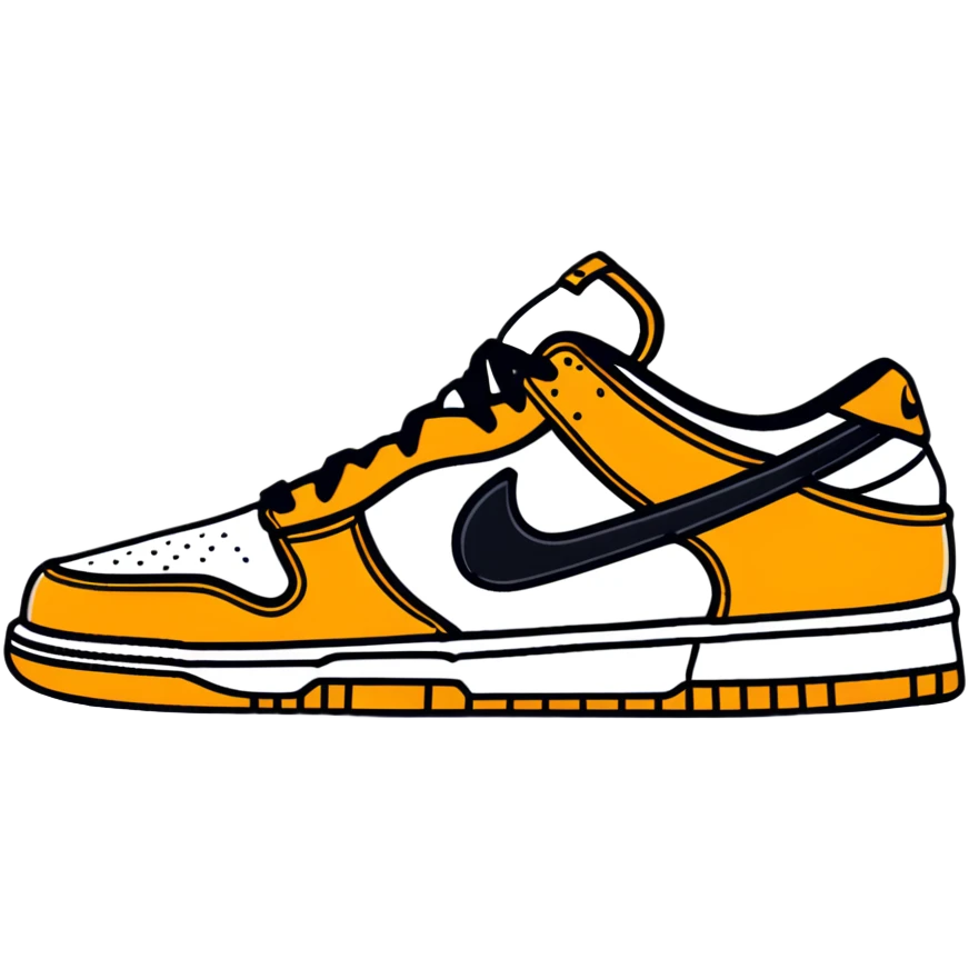 Nike Dunk Low Curry, beige and brown tones with tan accents, basketball sneaker emoji