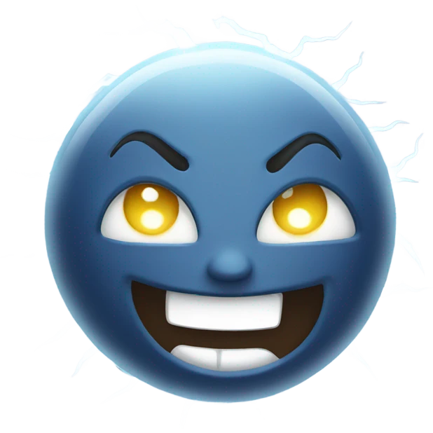 lightning with smiling face emoji