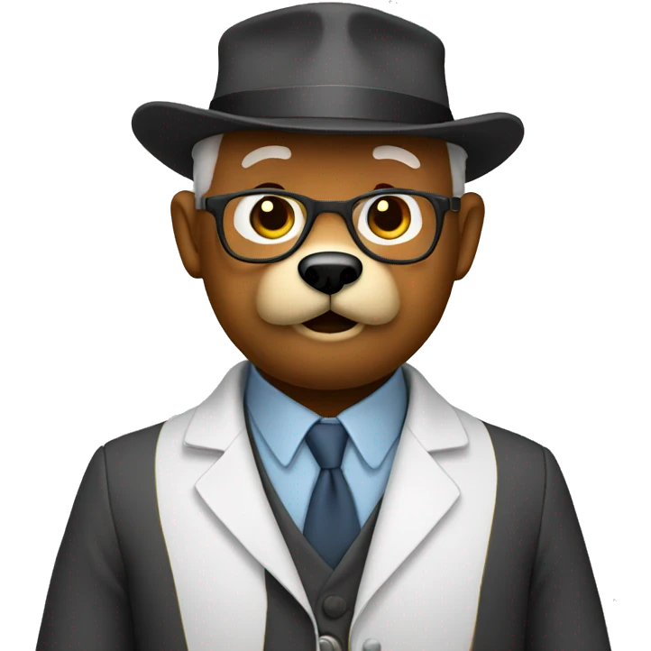 Professor Bear emoji