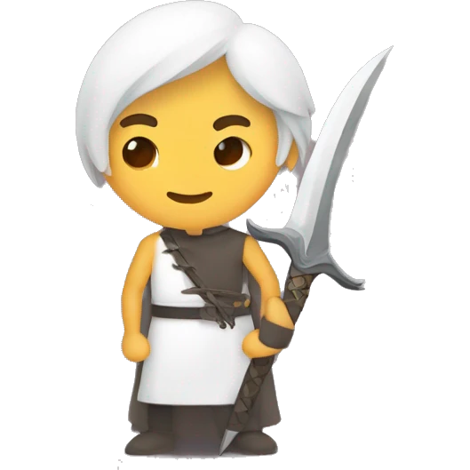 Uma espada quebrada ao meio, minimalista emoji