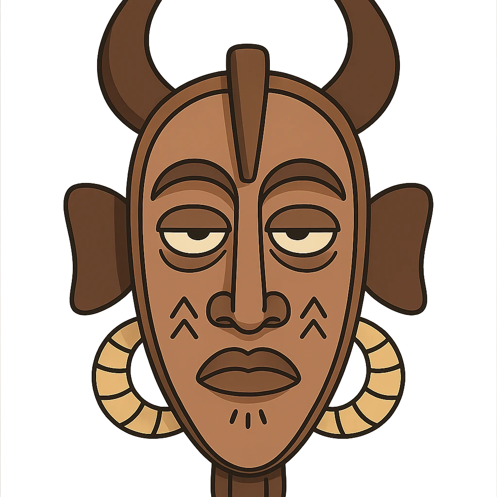 Senoufo mask emoji