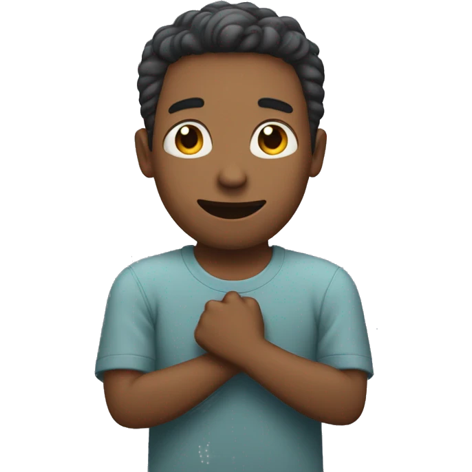 A Guy opening arms for hug emoji