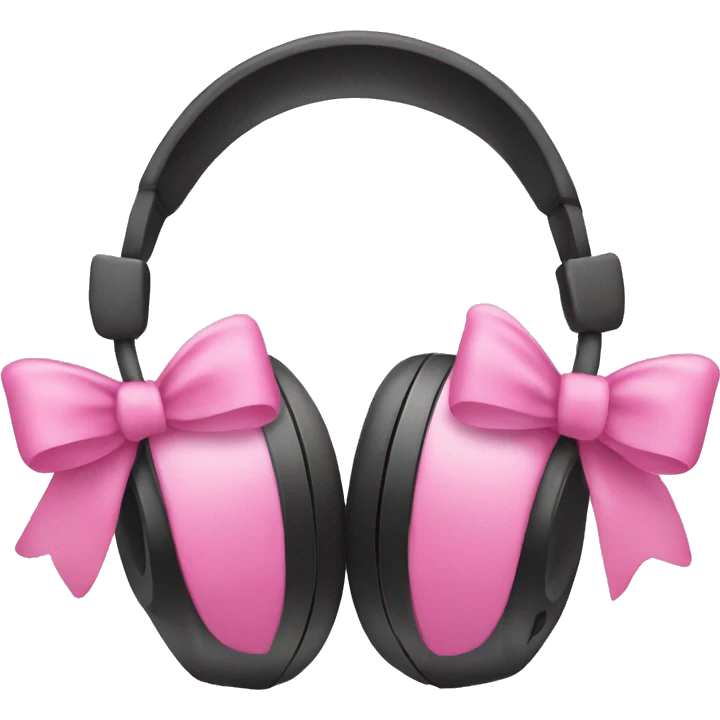 Headphones with pink bows emoji