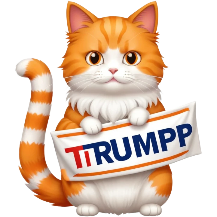 Cat holding trump 2024 vanner emoji