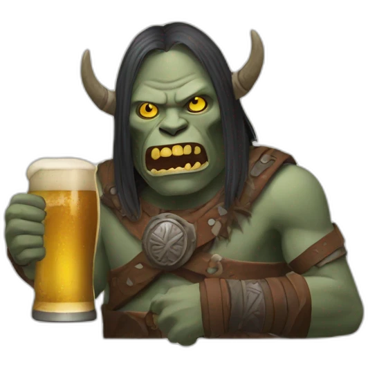 Uruk-hai with beer emoji