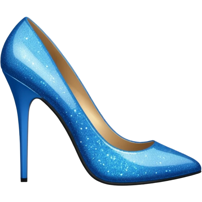 Blue glitter heels emoji